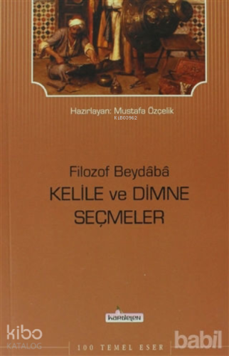 Filozof Beydaba - Kelile ve Dimne Seçmeler - Kardelen Yayınları - Sela