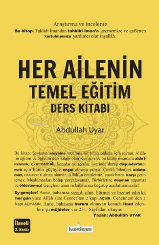 Her Ailenin Temel Eğitim Ders Kitabı - Kardelen Yayınları - Selamkitap