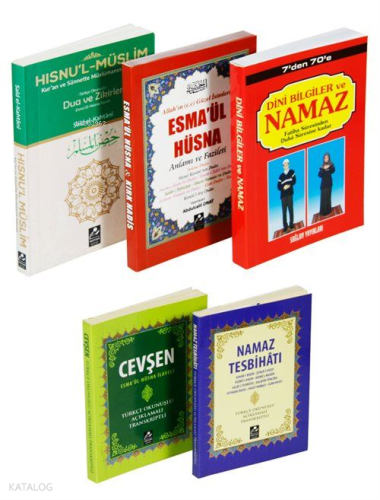 Mercan Dua ve Namaz Hocası Seti (Cep Boy 5 Kitap Set) - Mercan Kitap -