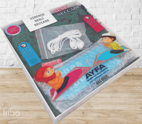 Öz505M-Eğitici Namaz Seti-Mavi Özbekçe - Sesli Seccade - Ayfa Basın Ya