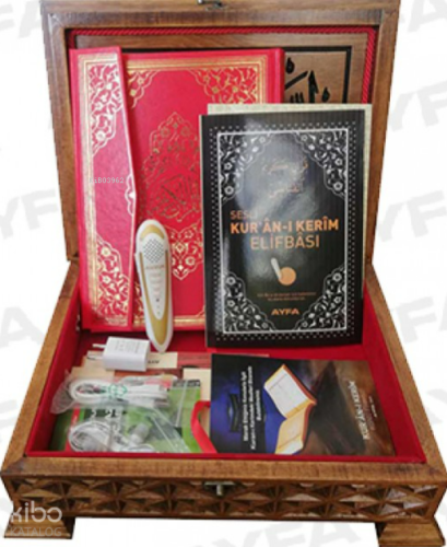 TS035-Ahşap Cep Boy Kuran-ı Kerim Kutusu-Oymalı - Ayfa Basın Yayın - S